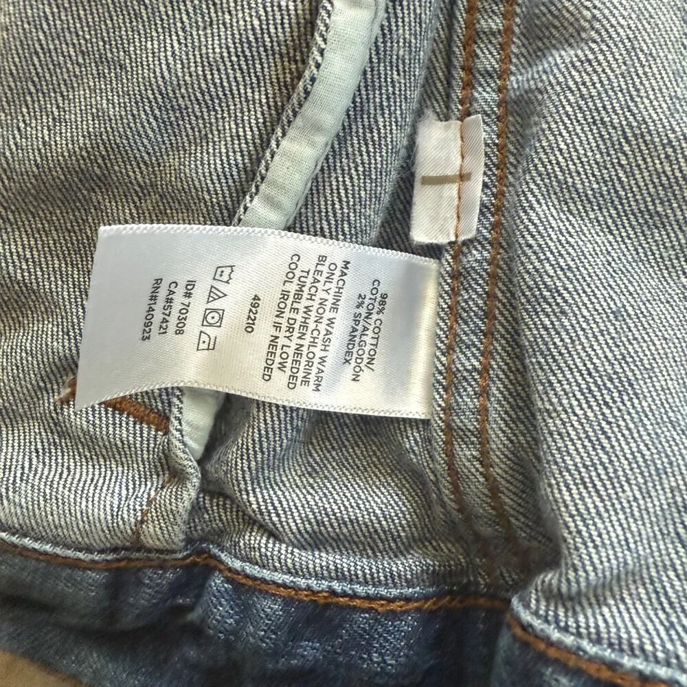 Loft Womens XXS Denim Jean Jacket Classic Fit Button Front Medium Wash Blue